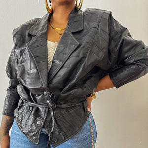 Newly Added: Genuine Leather Patched Jacket