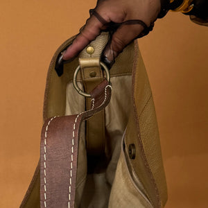 Newly Added: Genuine Leather Metallic Hobo Bag