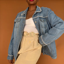 Load image into Gallery viewer, Newly Added: Denim Jacket with Pearly Detail