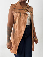 Load image into Gallery viewer, Newly Added: Genuine Leather Asymmetrical Vest