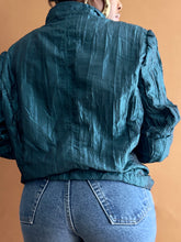 Load image into Gallery viewer, Crinkled Teal Zip Light Jacket - Thrift Happens 2