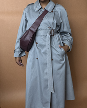 Load image into Gallery viewer, Newly Added: Vintage Grey Trench Coat - Thrift Happens 2