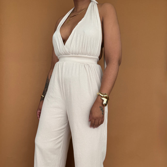Newly Added: Cider Branded Backless Cotton Jumpsuit