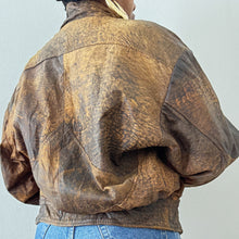 Load image into Gallery viewer, Newly Added: Distressed Bomber Genuine Leather Jacket