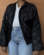 Load image into Gallery viewer, Newly Added: Genuine Leather Patchwork Weaved Jacket