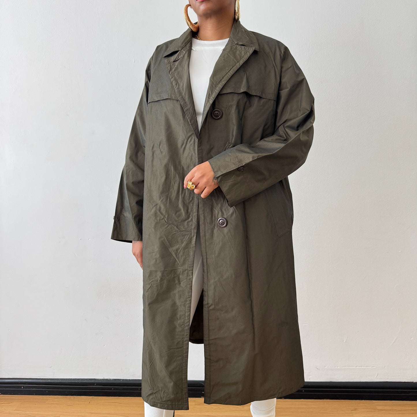 Newly Added: Rainy Weather Resistant Two Tone Trench Coat
