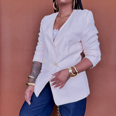 Newly Added: Collarless Elegant Blazer
