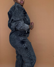 Load image into Gallery viewer, Newly Added: Batwing Acid-Wash Denim Utility Jumpsuit - Thrift Happens 2