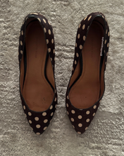 Load image into Gallery viewer, Newly Added: Genuine Leather &amp; Fur Polka Dot Heels