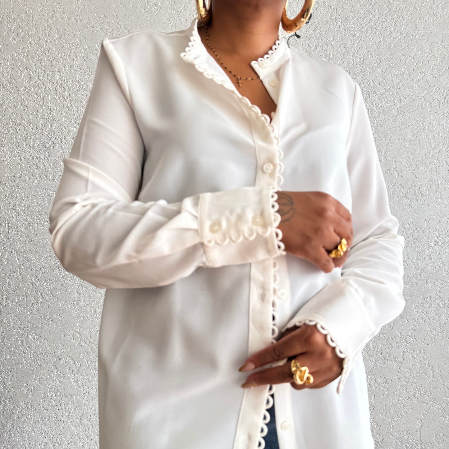 Newly Added: Elegant Button Down Silk Shirt