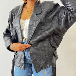 Newly Added: Genuine Leather Patched Jacket