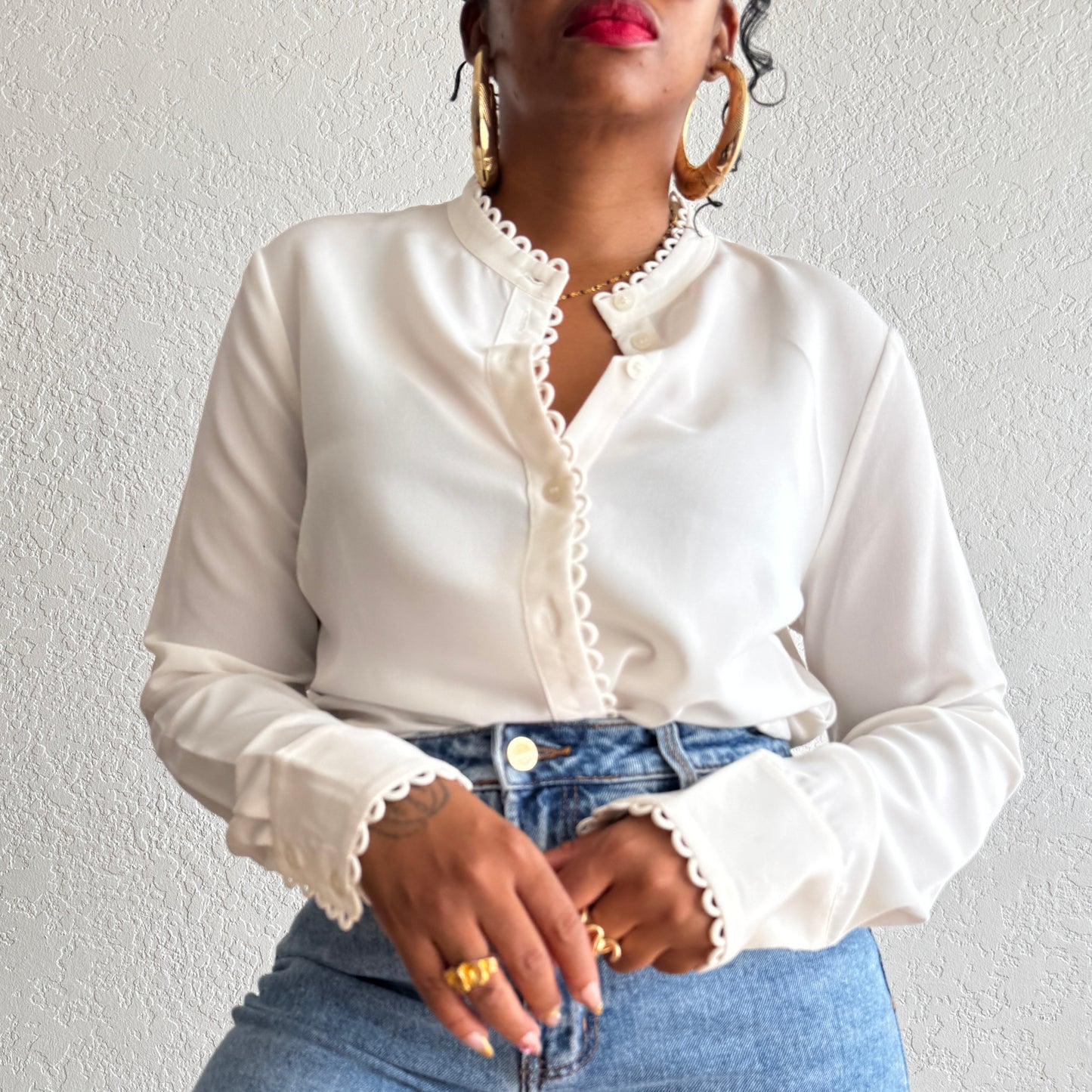 Newly Added: Elegant Button Down Silk Shirt