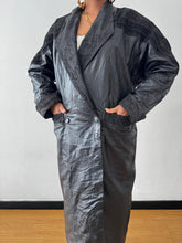 Load image into Gallery viewer, Newly Added: Genuine Leather Batwing Vintage Trench Coat