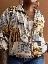 Load image into Gallery viewer, Newly Added: Safari Patchwork Print  Light Windbreaker Jacket