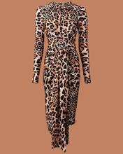 Load image into Gallery viewer, Branded: Rabanne x H&amp;M Leopard Print Midi Dress - Thrift Happens 2