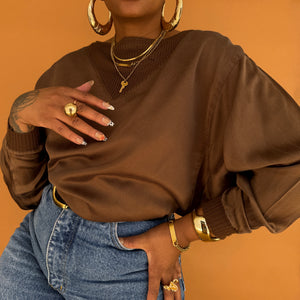 Newly added: silk and woollen batwing blouse