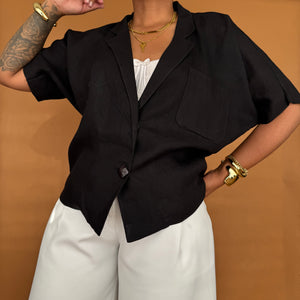 Newly Added: Batwing Linen Shirt Cardigan