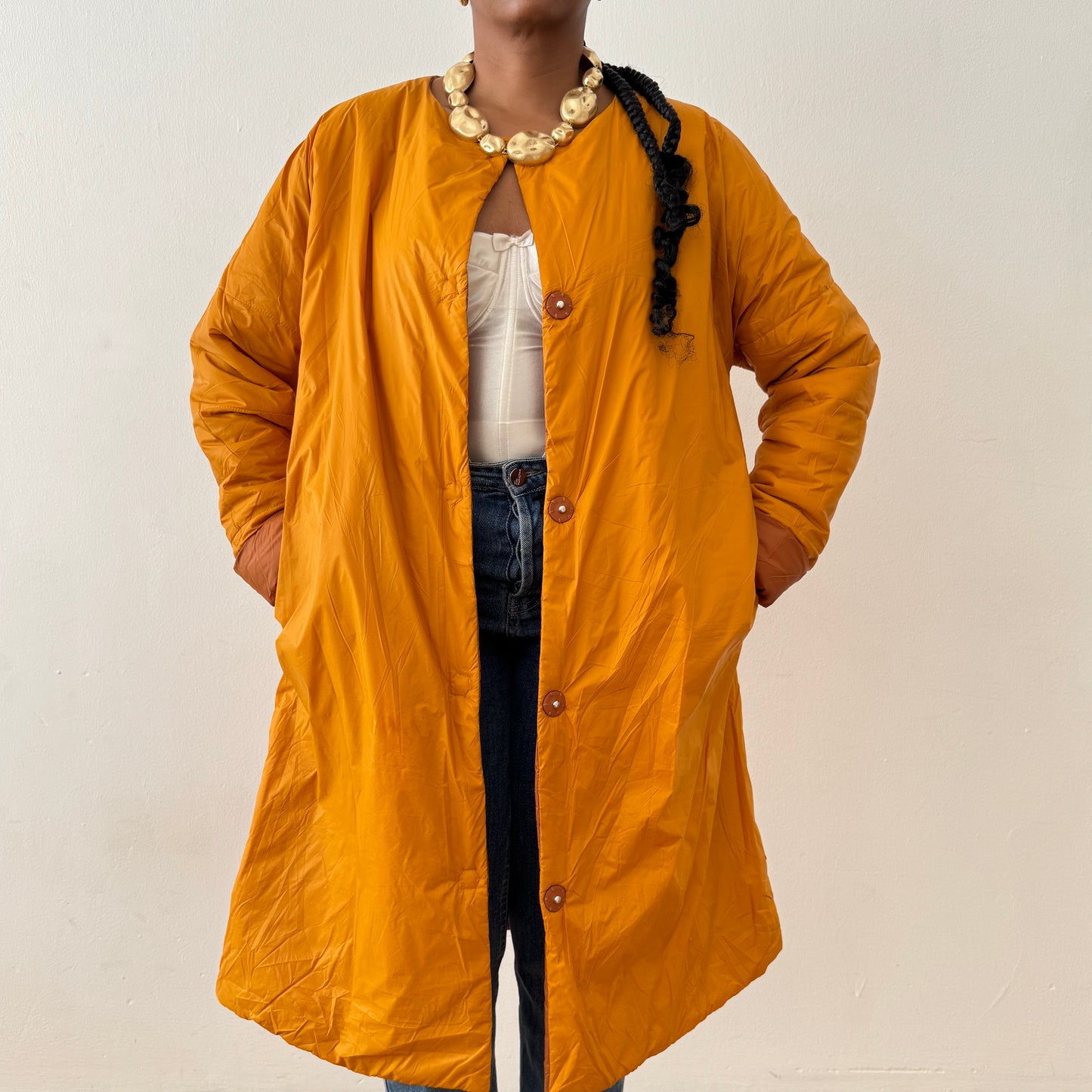 Newly Added: Brand New Light Duck Down Reversible Winter Coat with Scarf
