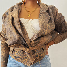 Load image into Gallery viewer, Newly Added: Genuine Leather Distressed Batwing Jacket