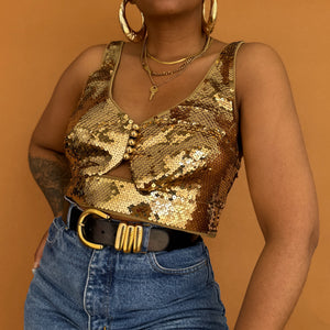 Newly Added: Branded Rabanne x H&M Collab Sequined Crop Top