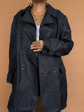 Load image into Gallery viewer, Newly added: Black Lightweight Trench Coat