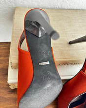 Load image into Gallery viewer, Newly Added: Brand New Silk Errol Firendz Peep Toe Pumps
