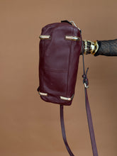 Load image into Gallery viewer, Accessories: Burgundy Pebbled Leather Mini Tote Bag - Thrift Happens 2