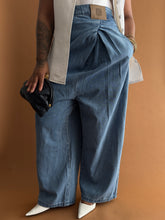 Load image into Gallery viewer, Newly Added: Louwe Inspired Sculpted Denim Tapered Trousers - Thrift Happens 2