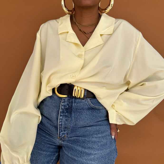 Newly Added: Egg Yellow Vintage Blouse