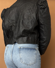 Load image into Gallery viewer, Newly Added: Genuine Bubble Cropped Leather Jacket