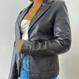 Newly Added: Genuine Leather Basic Blazer