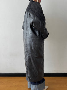 Newly Added: Genuine Leather Batwing Vintage Trench Coat