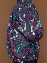 Load image into Gallery viewer, Newly Added: Vintage Print Zip-Up Light Jacket