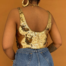 Load image into Gallery viewer, Newly Added: Branded Rabanne x H&amp;M Collab Sequined Crop Top