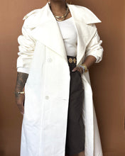 Load image into Gallery viewer, Newly Added: White Elegant Trench Coat
