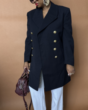 Load image into Gallery viewer, Newly Added: Navy Blue High Quality Thick Double Breasted Blazer - Thrift Happens 2