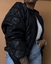 Load image into Gallery viewer, Newly Added: Genuine Leather Patchwork Weaved Jacket
