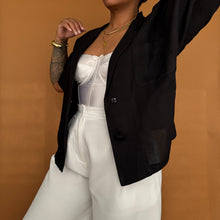 Load image into Gallery viewer, Newly Added: Batwing Linen Shirt Cardigan