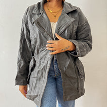 Load image into Gallery viewer, Newly Added: Genuine Leather Half Biker Jacket