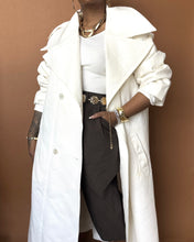 Load image into Gallery viewer, Newly Added: White Elegant Trench Coat