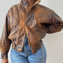 Load image into Gallery viewer, Newly Added: Distressed Bomber Genuine Leather Jacket