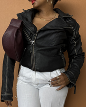 Load image into Gallery viewer, Newly Added: Brand New Distressed Genuine Leather Biker Jacket - Thrift Happens 2