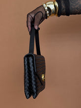 Load image into Gallery viewer, Accessories: Black Woven Envelope Shoulder/Sling Bag - Thrift Happens 2