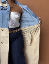 Load image into Gallery viewer, Newly Added: Light Denim Trench Coat - Thrift Happens 2