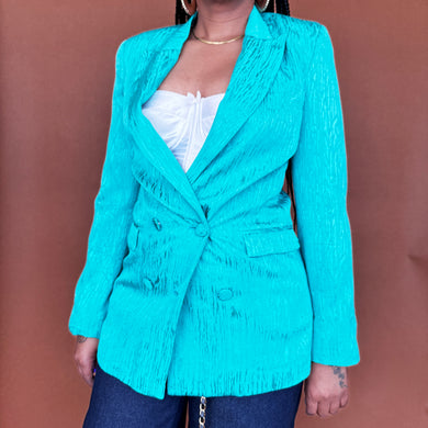 Newly Added: Vintage Silky Double Breasted Blazer