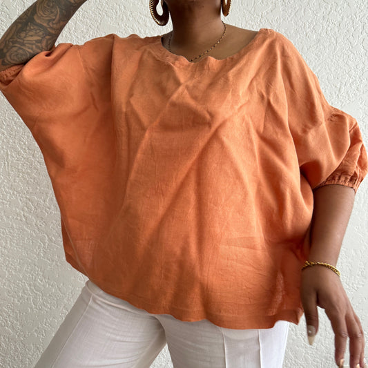 Newly Added: Linen Back Button Down Blouse