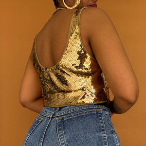 Newly Added: Branded Rabanne x H&M Collab Sequined Crop Top