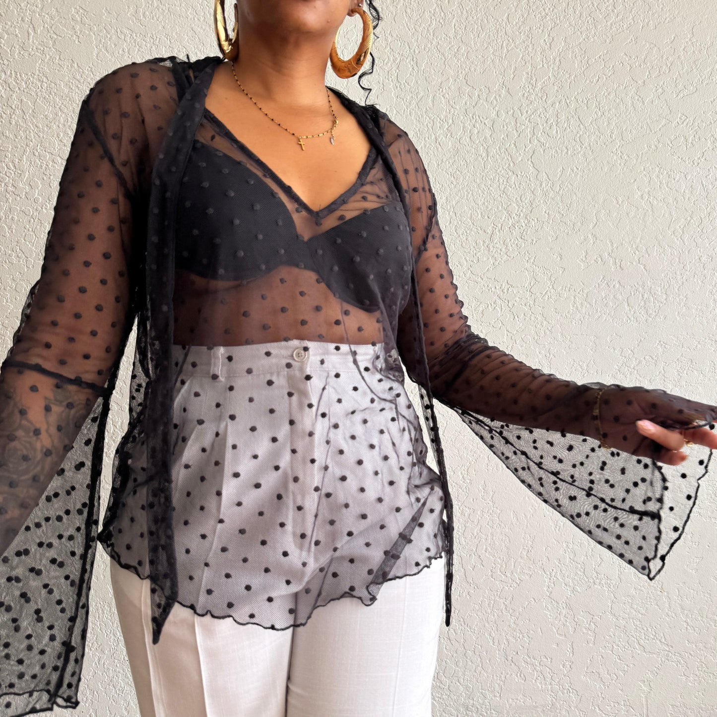 Newly Added: Polka Dot Transparent Blouse