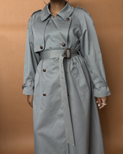 Load image into Gallery viewer, Newly Added: Vintage Grey Trench Coat - Thrift Happens 2
