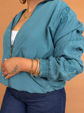 Load image into Gallery viewer, Newly Added: Teal Embroidered Lightweight Jacket